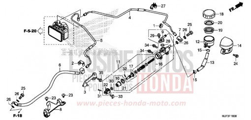 REAR BRAKE MASTER CYLINDER CTX700AE de 2014